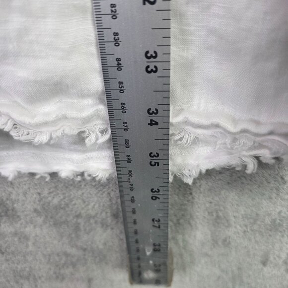 Womens Tommy Bahama White Sleeveless 100% Linen Shift Dress Keyhole Back Size M - Picture 7 of 8